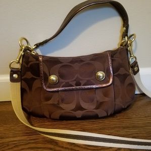 Authentic Coach Purse - Dark Brown & Lavender